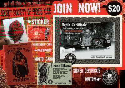 Image of SECRET SOCIETY OF FIENDS CLUB KIT 