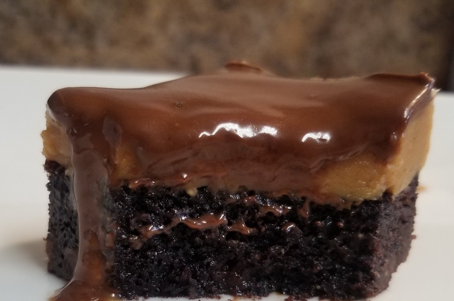 Triple Chocolate Peanut Butter Caramel Brownies Keto Me Pink