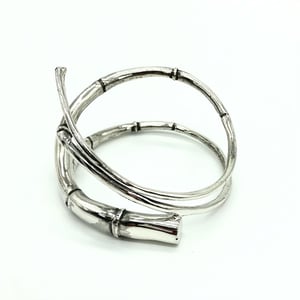 Image of Silver Branch Tendril Bangle Bracelet 01