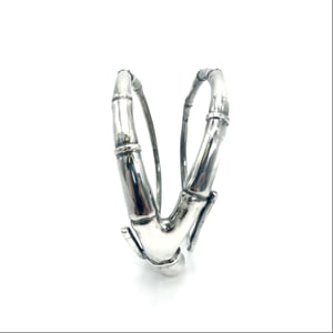 Image of Silver Branch Tendril Bangle Bracelet 02