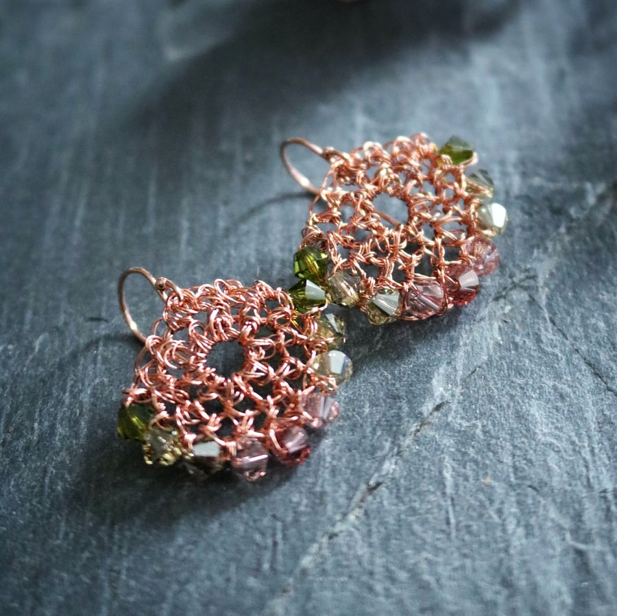 Image of CRESCENT EARRINGS - Cherry Blossom 