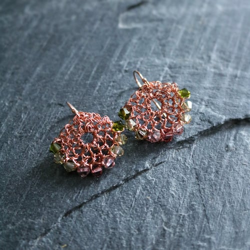 Image of CRESCENT EARRINGS - Cherry Blossom 