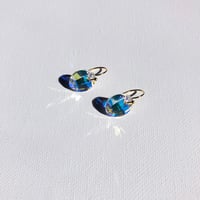 Image 1 of Swarovski Crystal Leaf Earrings