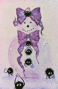 Image 1 of ‘Soots & the Snowman’ Original Painting