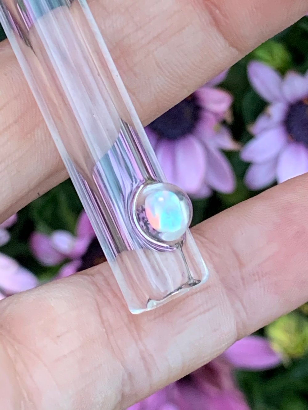 Image of Mini Glass Opal Straw