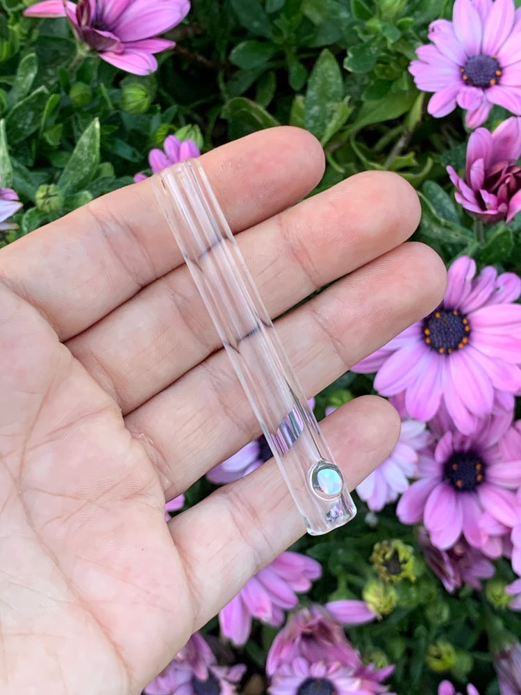 Image of Mini Glass Opal Straw