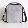 LARGE insulated lunch bag with shoulder strap - Grey + personalization 
