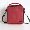 LARGE insulated lunch bag with shoulder strap - Red + personalization 