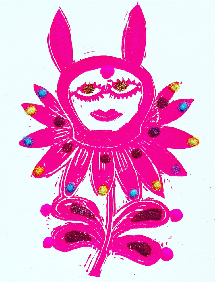 Image of Pink Bunny Flower