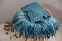 Image 1 of Round Curly Blanket & Set, Dark Teal 