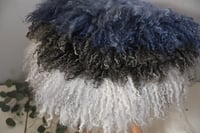 Image 2 of Round Curly Blanket  - CHARCOAL 