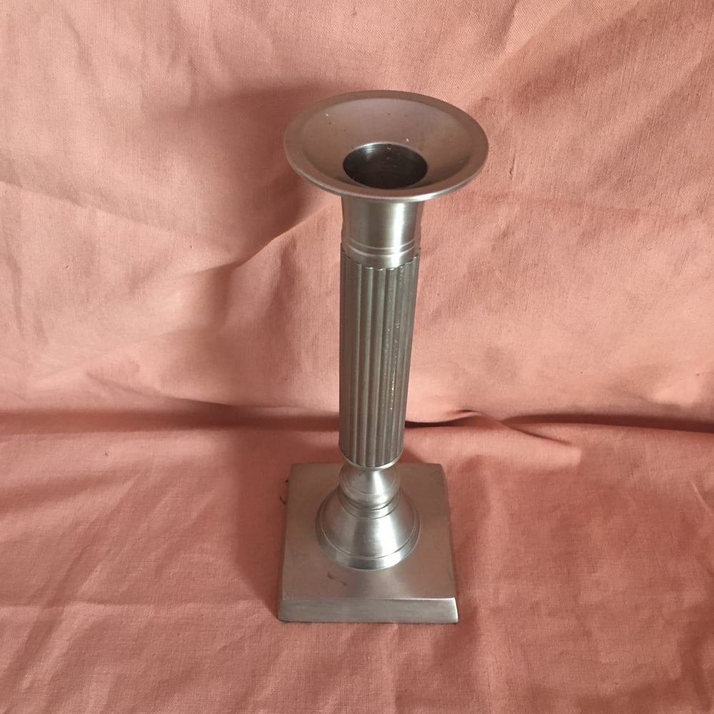 Image of Metal column candlestick 