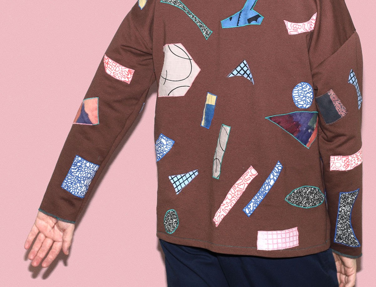 Image of SWEATSHIRT JACKET WITH PATCHES