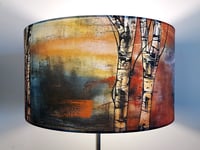 Image 2 of Silver Birch Drum Lampshade by Lily Greenwood (45cm, Floor/Standard Lamp or Ceiling)