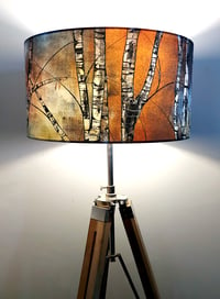 Image 1 of Silver Birch Drum Lampshade by Lily Greenwood (45cm, Floor/Standard Lamp or Ceiling)