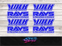 Image 1 of Volk racing Rays Wheel decals Stickers x8