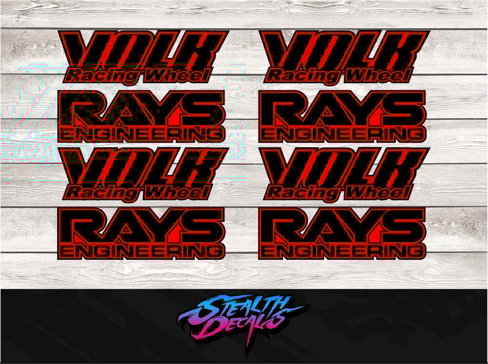 Volk racing Rays Wheel decals Stickers x8 | Stealth Decals