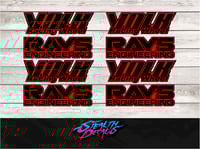 Image 3 of Volk racing Rays Wheel decals Stickers x8
