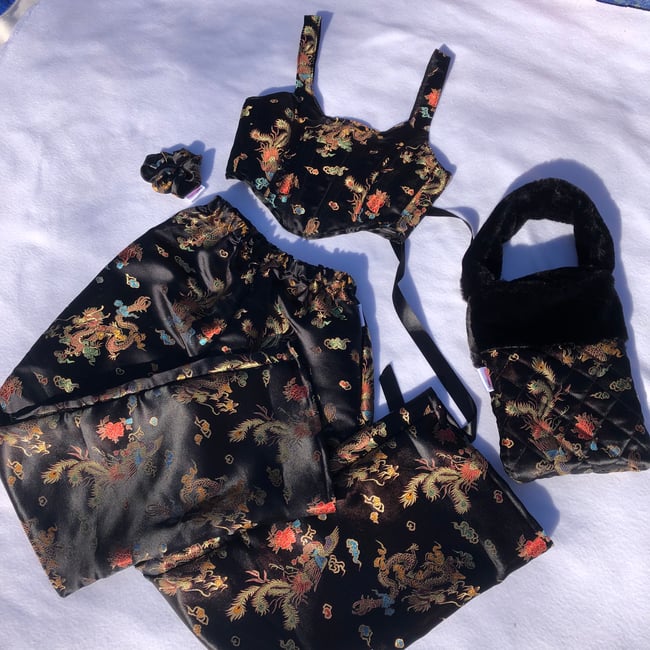 Multiple colours* Chinese Dragon Brocade co-ord