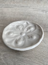 Image 1 of Antique moulded soap dish in white