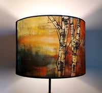 Image 4 of 'Silver Birch' Drum Lampshade by Lily Greenwood (30cm, Table Lamp or Ceiling)