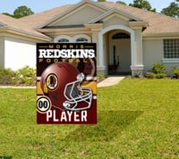 Image 2 of PERSONALIZED REDSKINS FOOTBALL LAWN SIGN