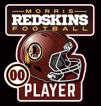 PERSONALIZED REDSKINS FOOTBALL DECALS