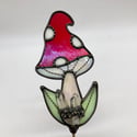 Iridescent Red Mushroom Plant Buddy 