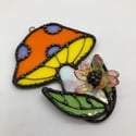 Bright Spring Mushroom Suncatcher 