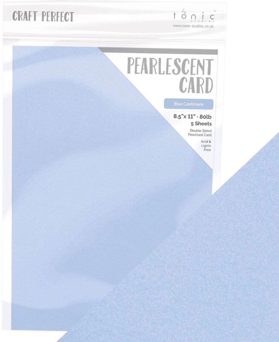 Tonic Studios - Craft Perfect Cardstock - Chrome Silver 5 sheets Mirror  High Gloss 8.5x11