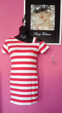 Image 1 of REGULAR SIZE RED TSHIRT DRESS  