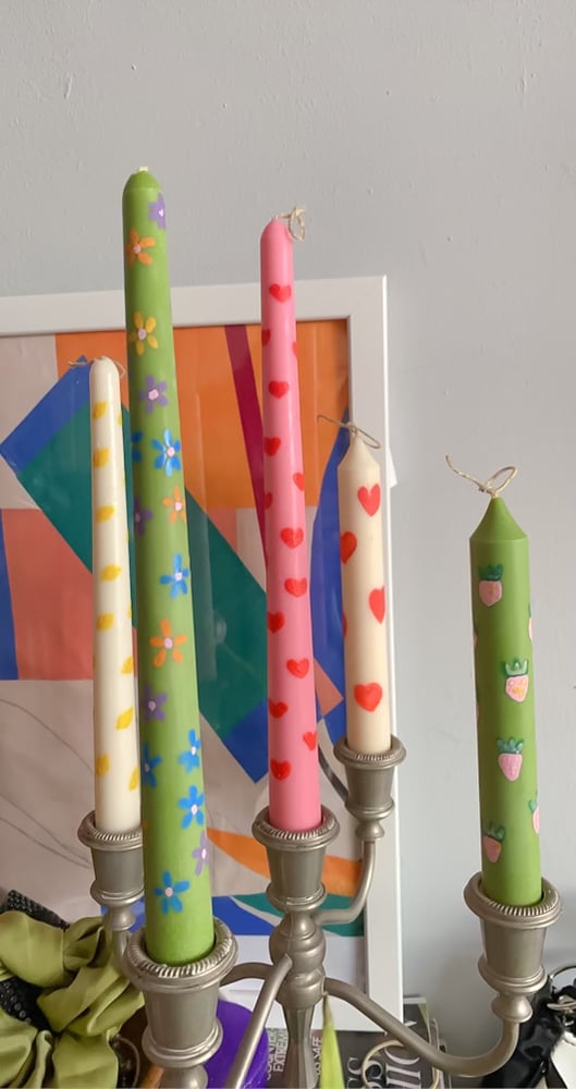 Image of Hand painted candles