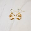 Small Abstract Face Earrings