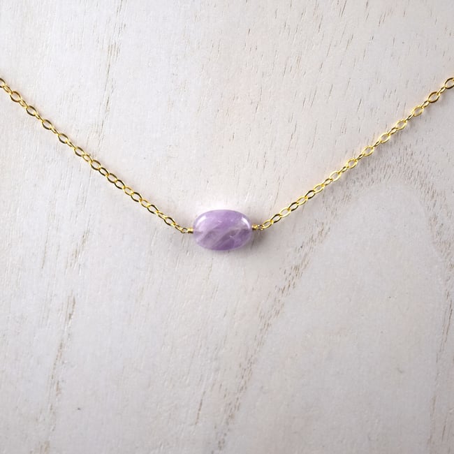 Faceted Lavender Amethyst Choker