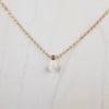 Tiered Rainbow Moonstone + Swarovski Necklace