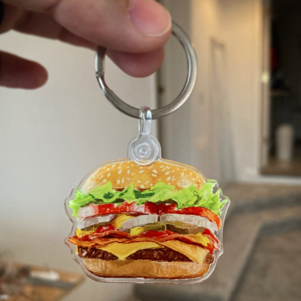 Cheeseburger Acrylic Keychain