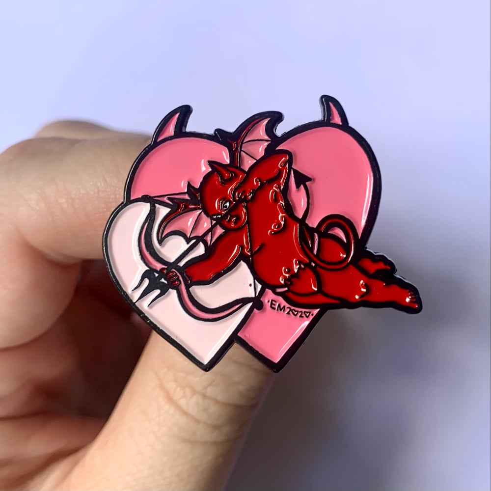 Devil Cherub enamel pin