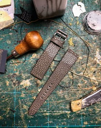 Image 2 of Taupe Stingray classic watch strap