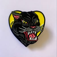 Image 1 of Panther Love enamel pin