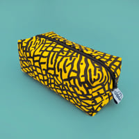 Image 1 of POUCH - ELEPHANT YELLOW/GREEN/PINK - NAWA BLUE