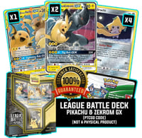 Pokemon Pikachu & Zekrom GX League Battle Deck Code