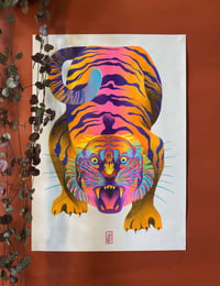 Tiger risograph print 
