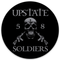 Image of Skull And Guns Circle  Sticker 