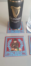 Pack of 10 10x10cm Scunthorpe beer mats/coasters