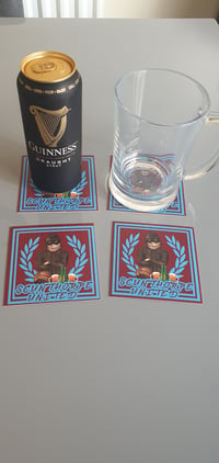 Image 2 of Pack of 10 10x10cm Scunthorpe beer mats/coasters