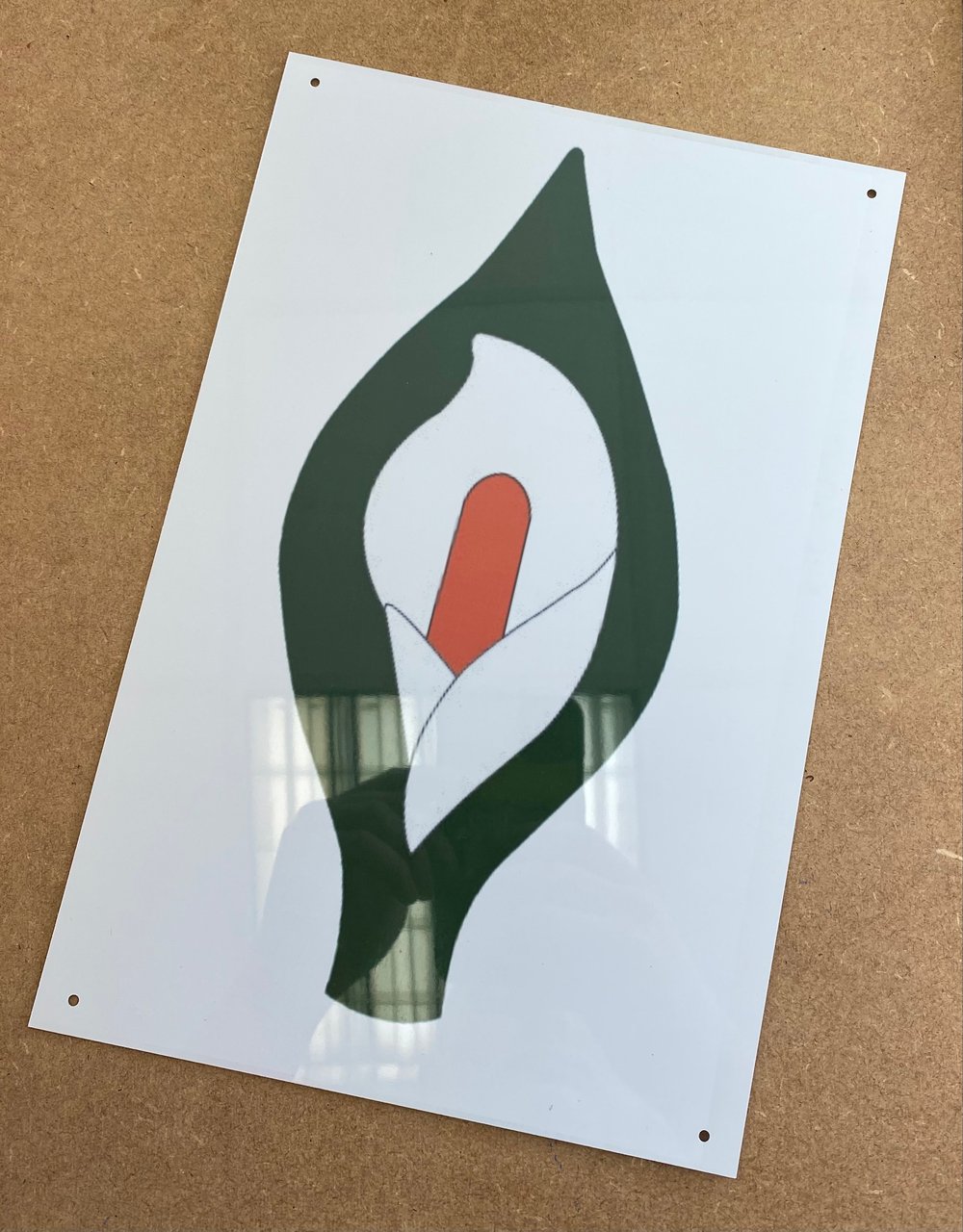 A4 Easter Lily Metal Sign 