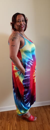 Image 2 of Full of Life tie dye maxi dress