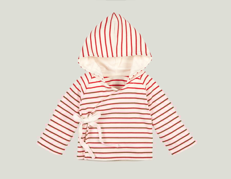 Image of Sweatjacke rot-weiss gestreift Art.700205 (B)