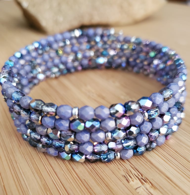 Lavender Sparkle Wrap Bracelet 