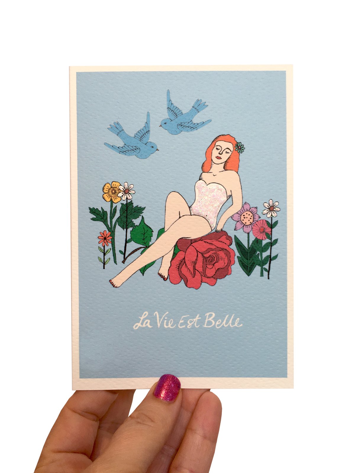 La Vie Est Belle Wild Swimming Card